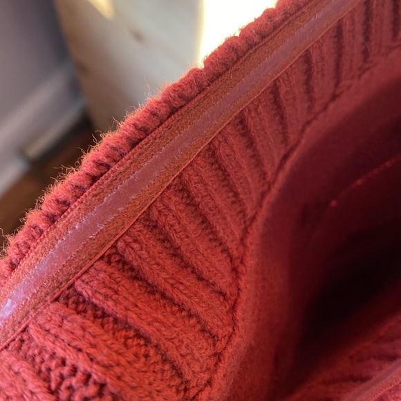 G.I.L.I. Asymmetrical mock neck cable knit sweater. NWT. Open shoulder. - Picture 7 of 9